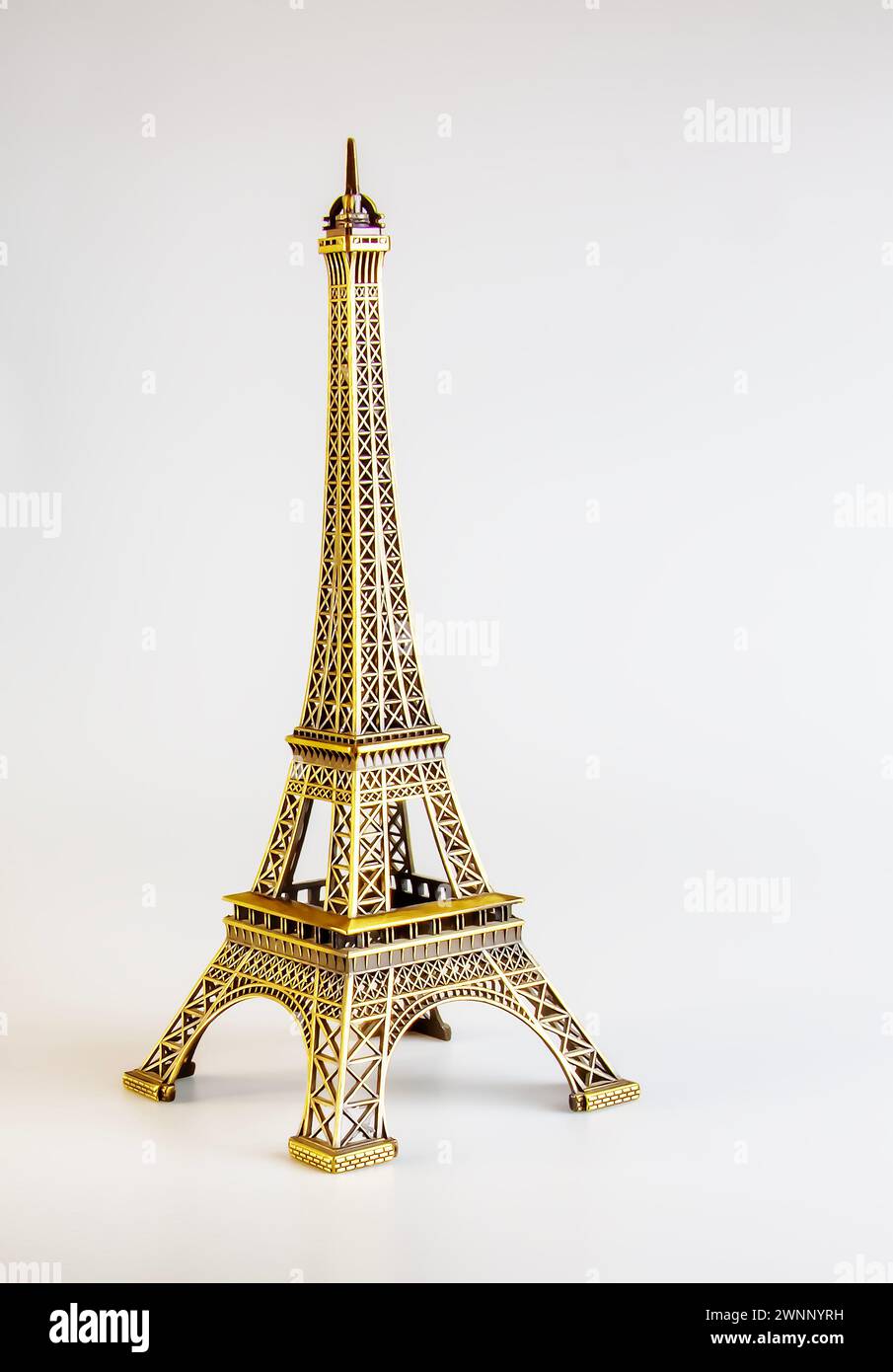Souvenir Eiffel Tower on a white background Stock Photo - Alamy