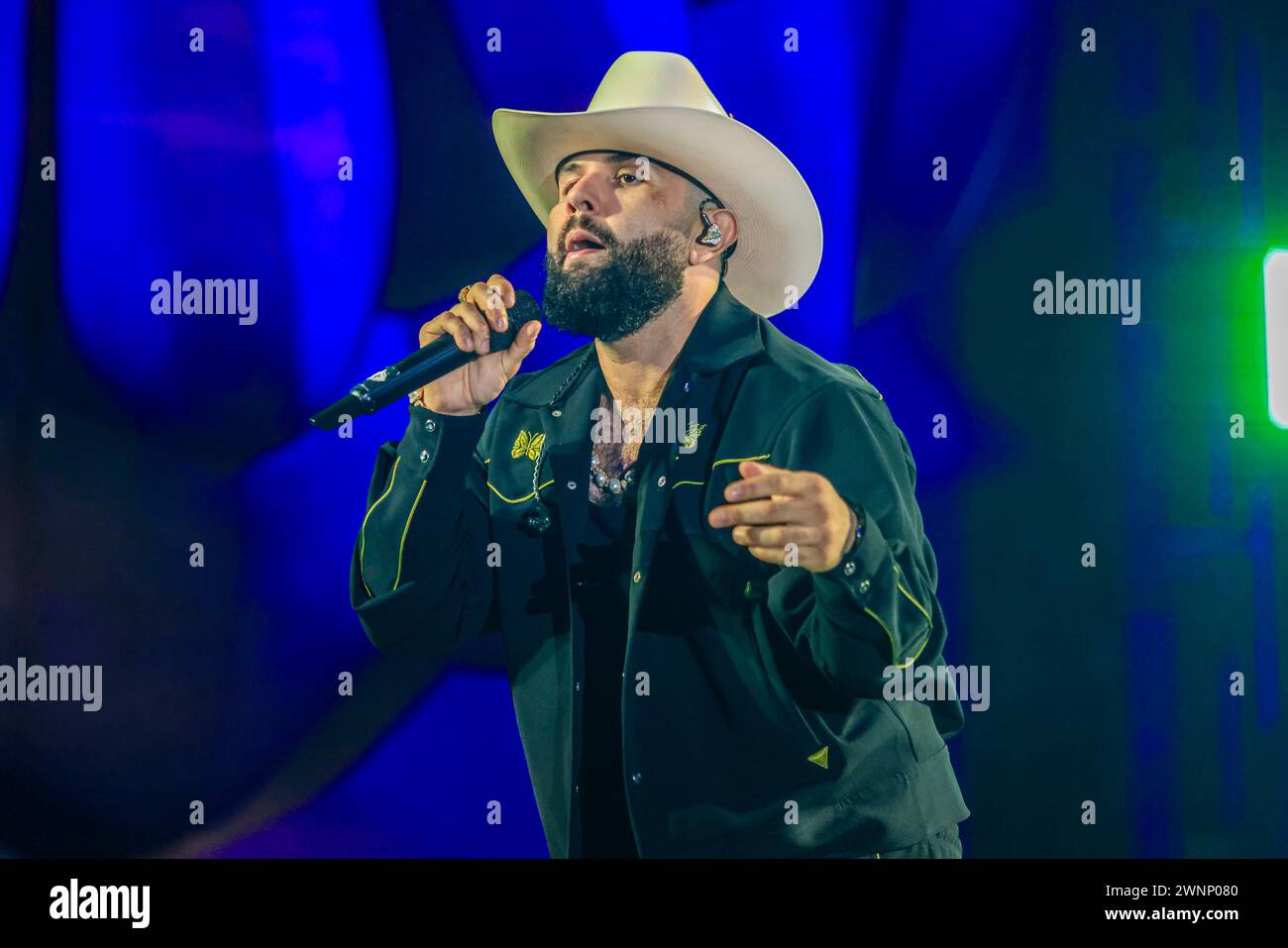 HERMOSILLO, MEXICO MARCH 2 Carin Leon performs ,during a concert as