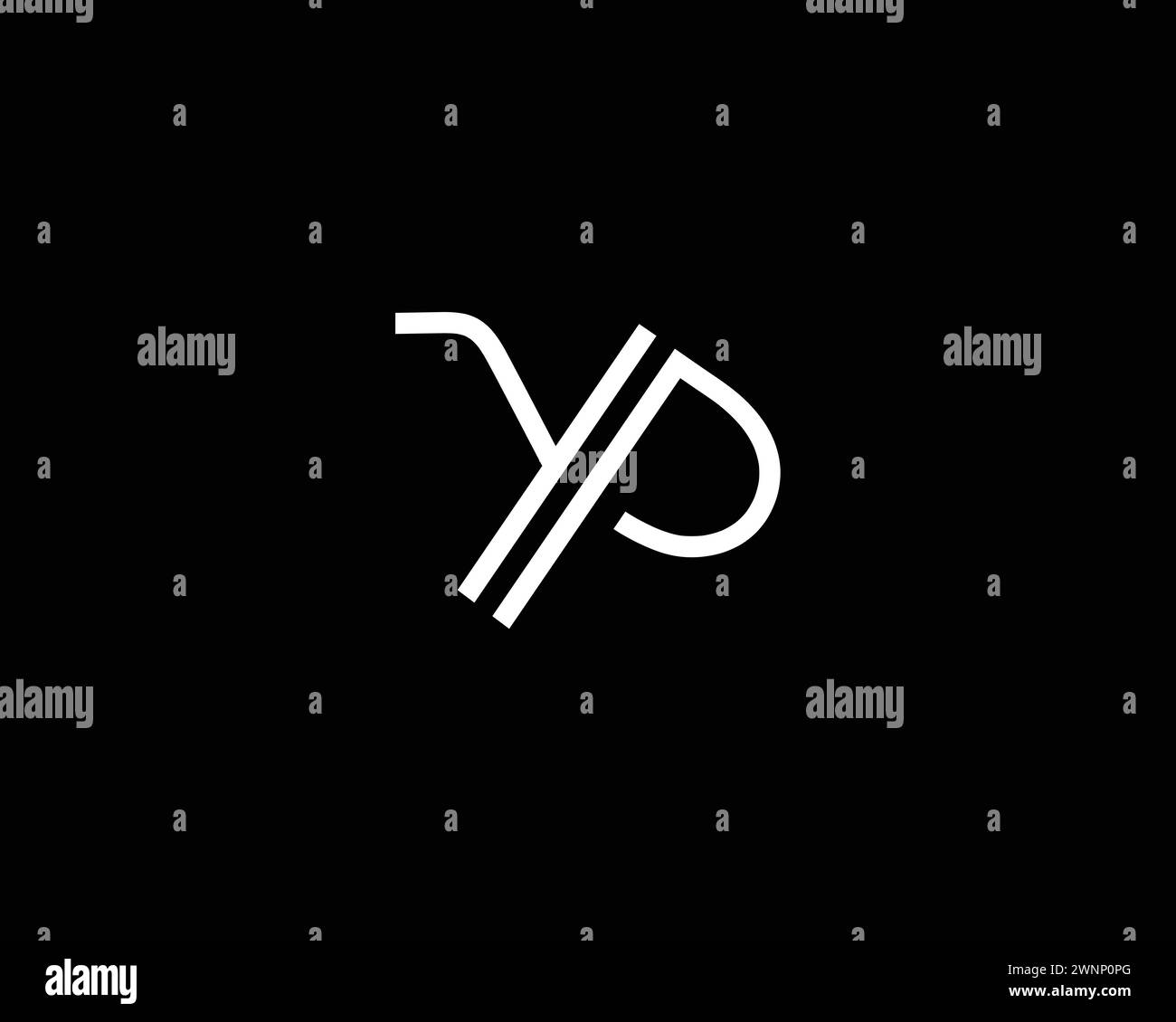 creative letter YP logo design vector template Stock Vector