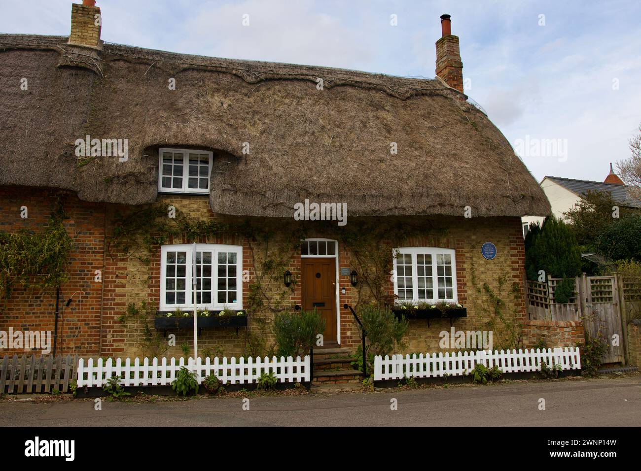 White Cottage, Simpson Village, near Bletchley, Milton Keynes  was home to Alan Turing and his fellow codebreakers in the 1940s Stock Photo