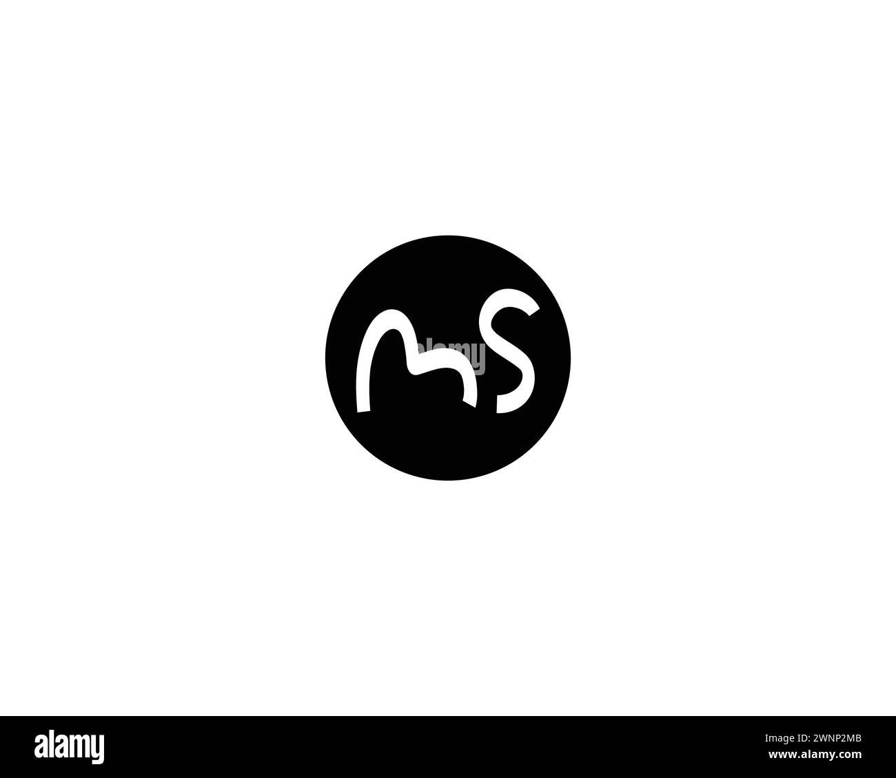 creative letter MS logo design vector template Stock Vector