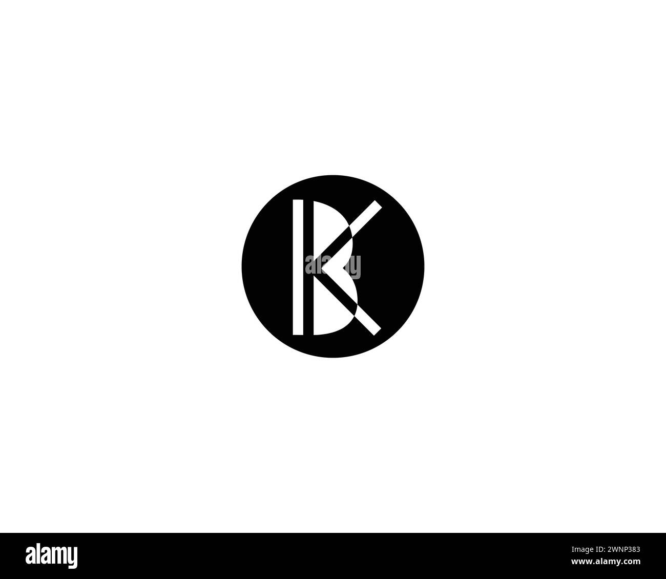creative letter BK logo design vector template Stock Vector