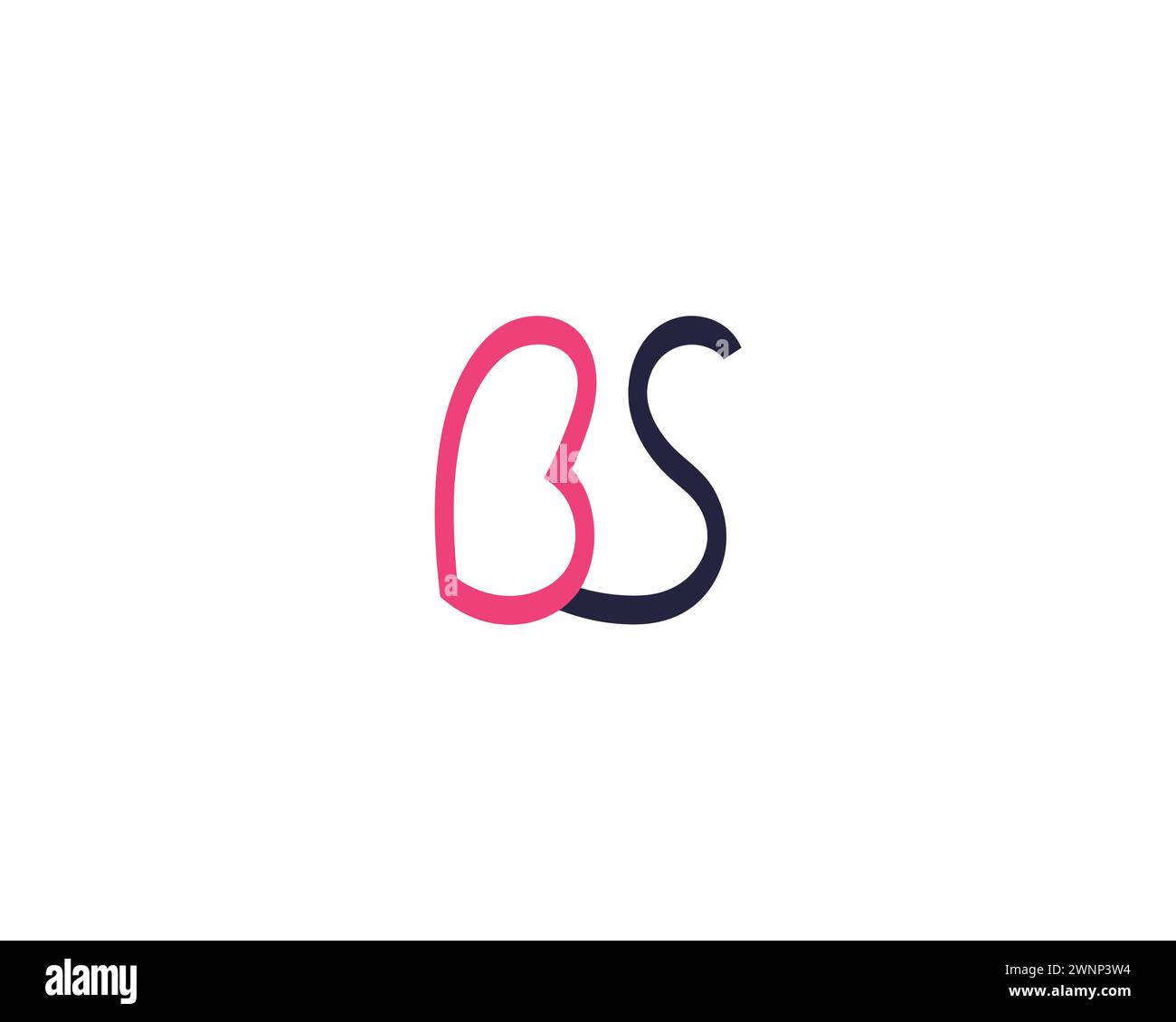 Initial letter BS logo design vector template Stock Vector