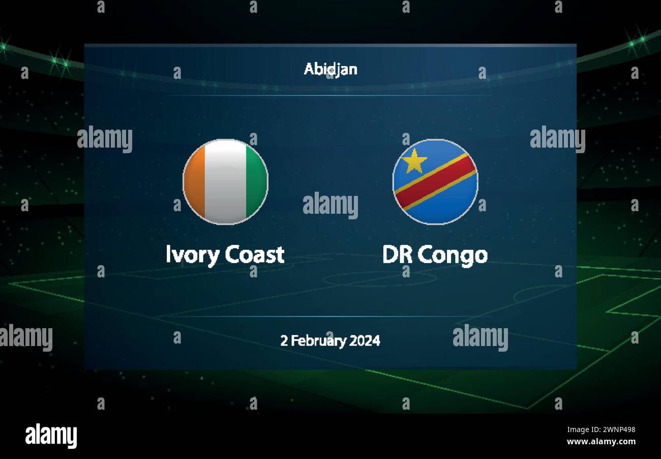 Ivory Coast Vs DR Congo. Knockout Semi-final Stage Africa 2023, Soccer ...