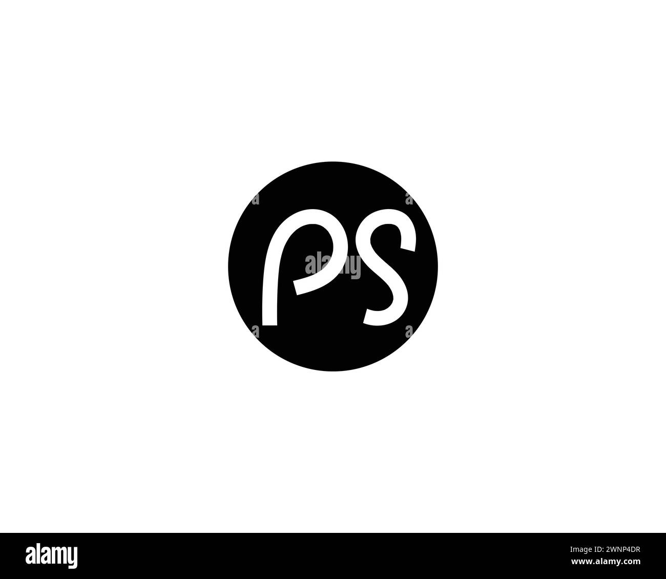 Creative PS Letter Logo Design Template Vector Stock Vector