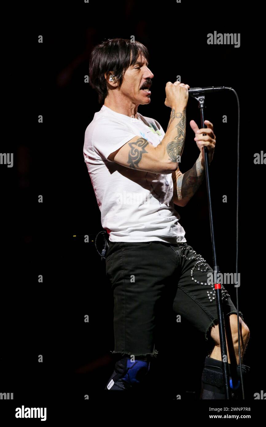 Inglewood, USA. 02nd Mar, 2024. The Red Hot Chili Peppers - Anthony Kiedis performs during KROQ's March Two Re-Do at the KIA Forum on March 2, 2024 in Inglewood, California. Photo: C Victorio/imageSPACE Credit: Imagespace/Alamy Live News Stock Photo