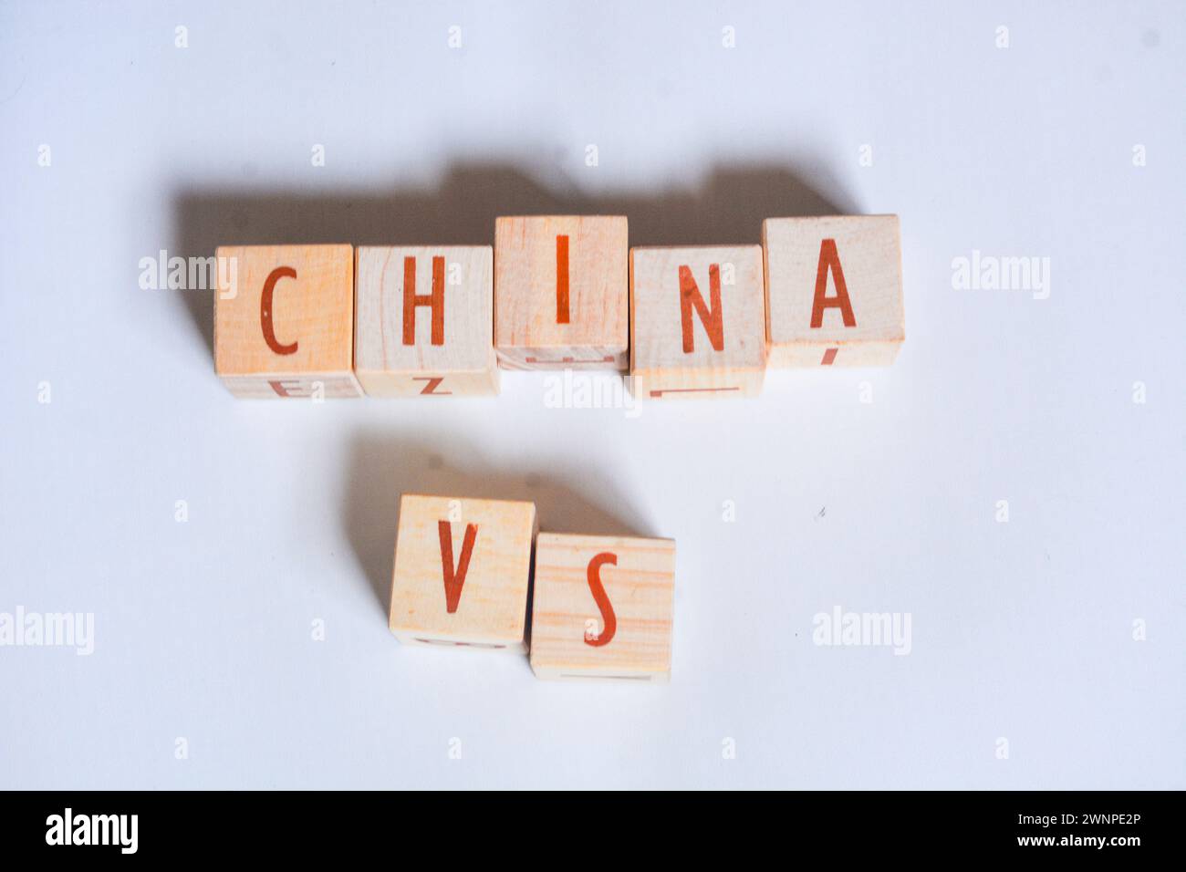 Photo of words with wooden block objects arranged into the word 