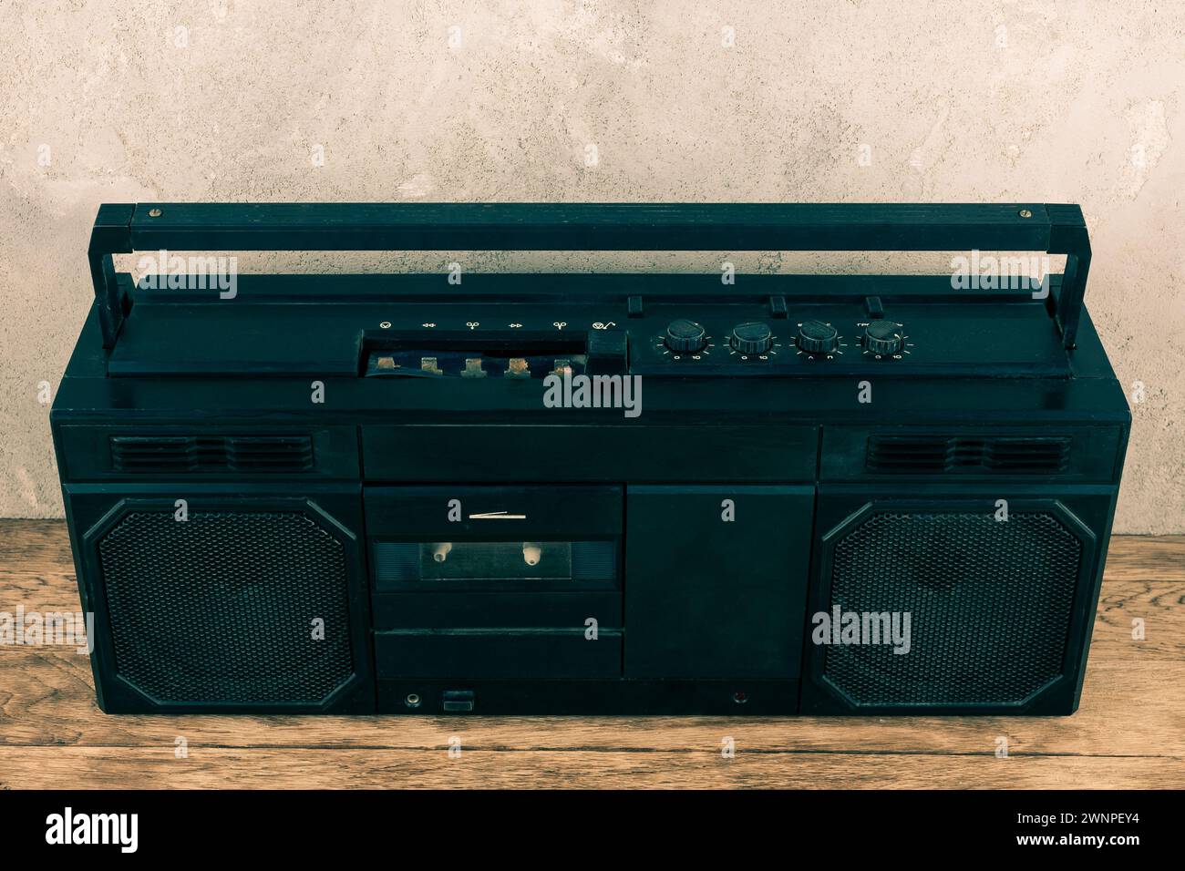 Antique audio stereo vintage cassette boombox hi-res stock