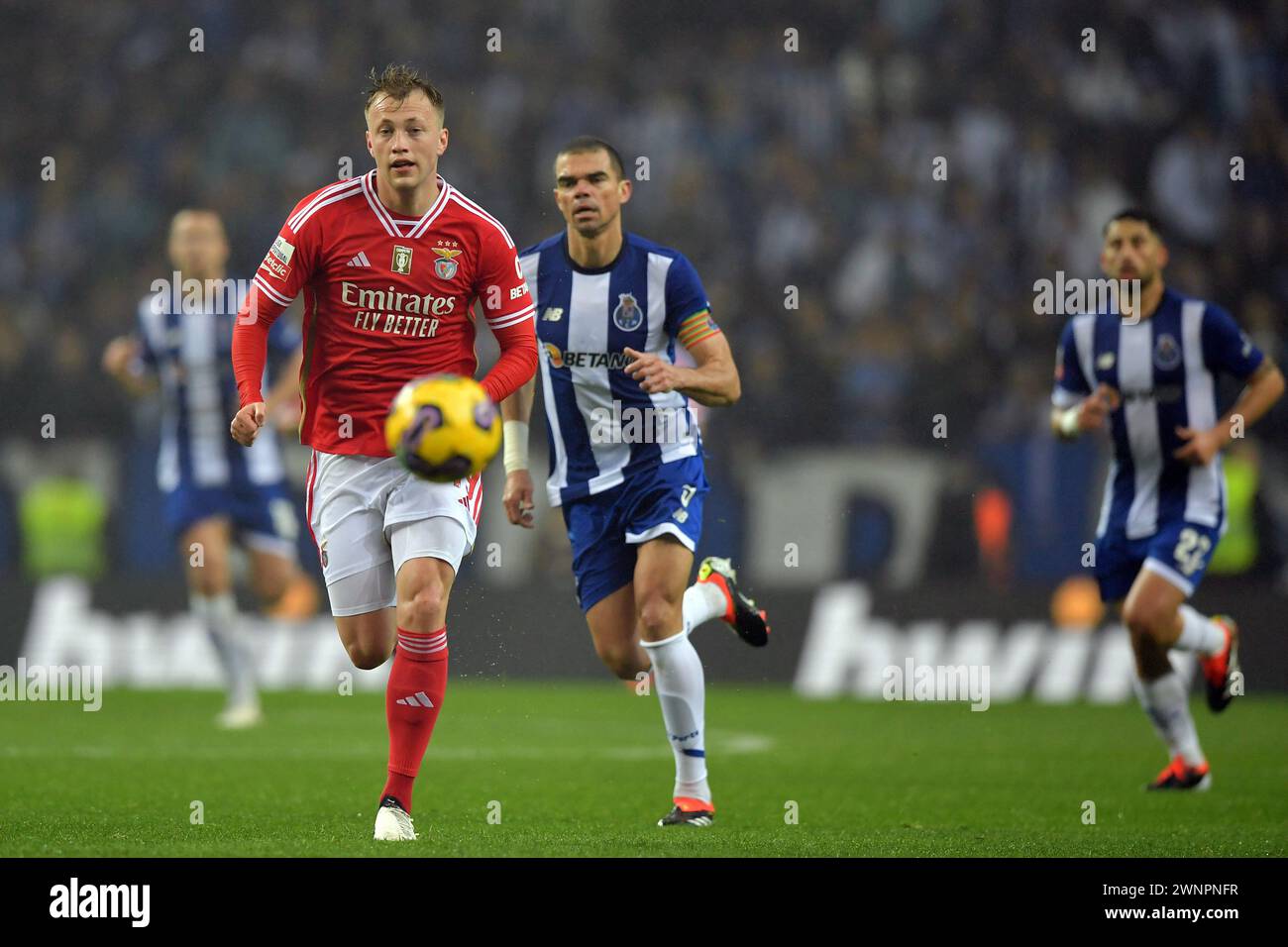 3rd March 2024: Porto, Portugal: Casper Tengstedt of Benfica, FC Porto versus Benfica; Campeonato Portugu&#xea;s at Estádio do Drag&#xe3;o Stock Photo