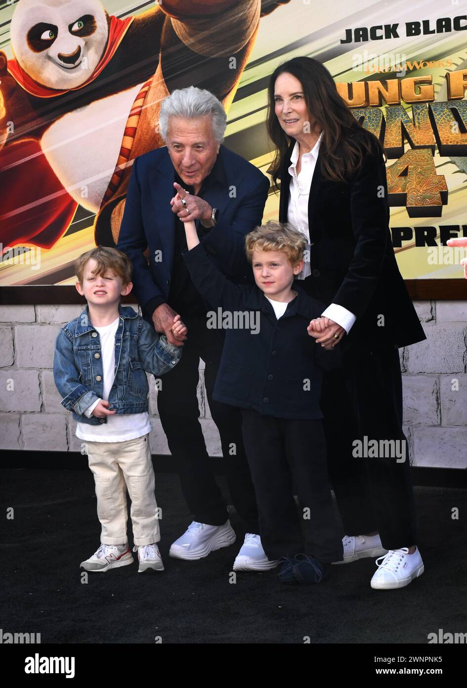 Los Angeles, California, USA 3rd March 2024 Actor Dustin Hoffman wife