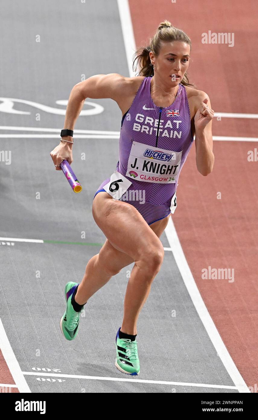 Glasgow Scotland 332024 Jessie KNIGHT in the Womens 4x400 m Relay