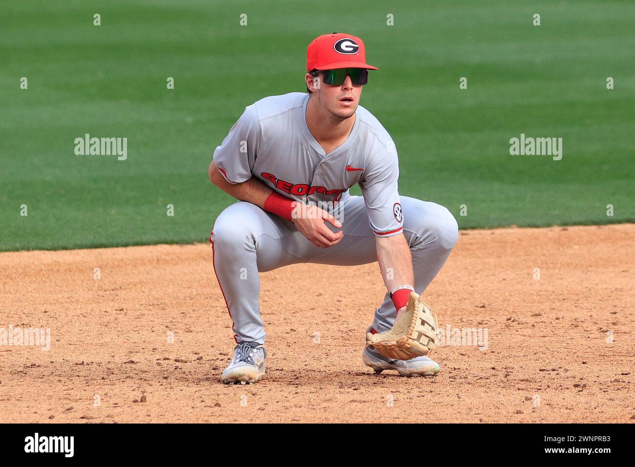 LAWRENCEVILLE, GA - MARCH 03: Georgia third baseman Charlie Condon (24 ...