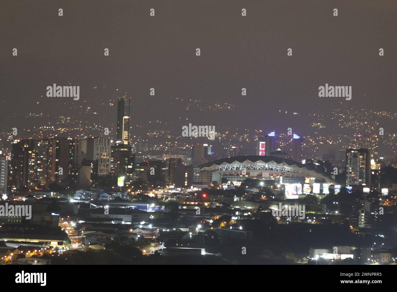 Night view of San Jose, Costa Rica Stock Photo