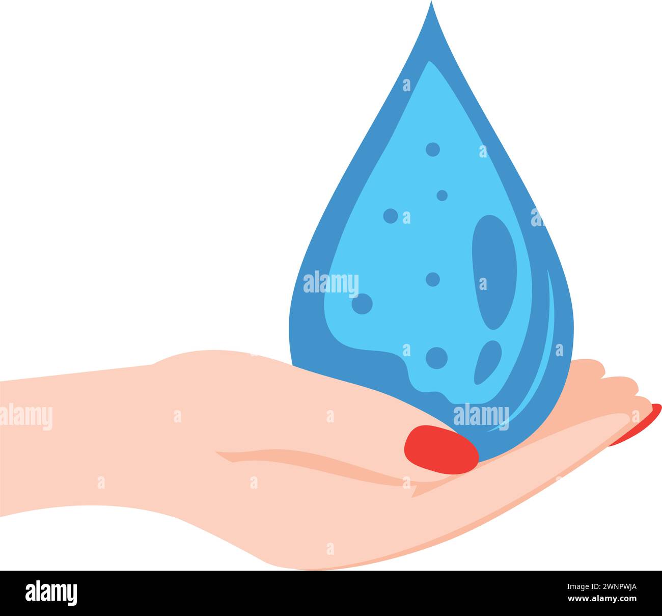 water day hand with drop Stock Vector Image & Art - Alamy