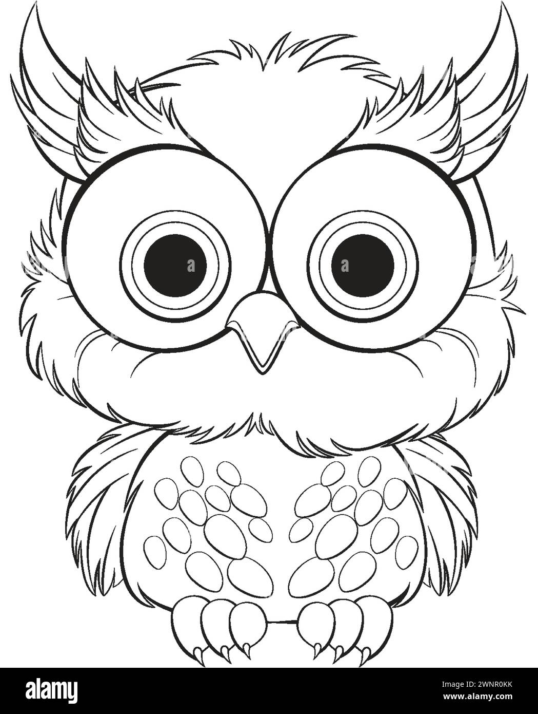 Black and white vector of a stylized owl Stock Vector Image & Art - Alamy