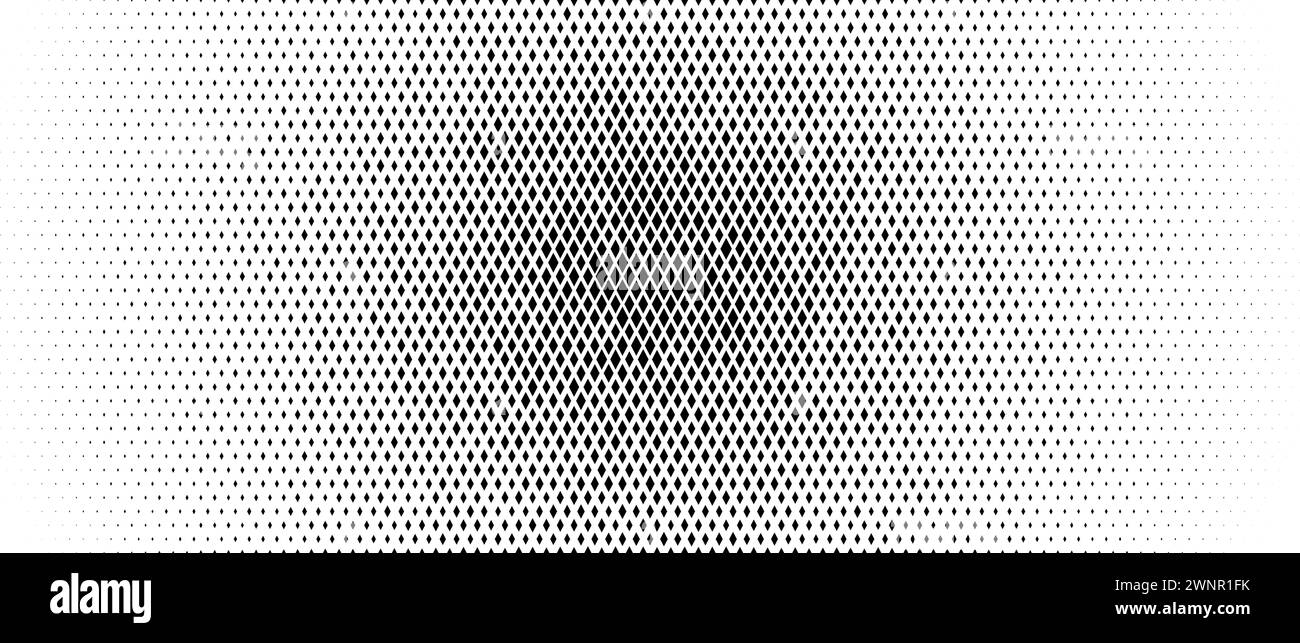 Rhombus dot radial gradient texture. Diamond dots halftone fading ...