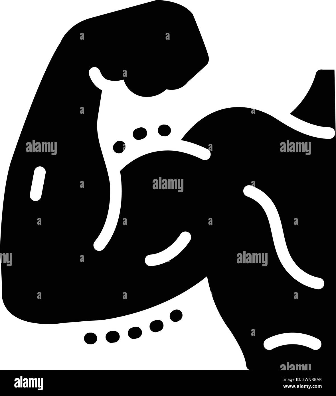 Strong bicep logo Black and White Stock Photos & Images - Alamy