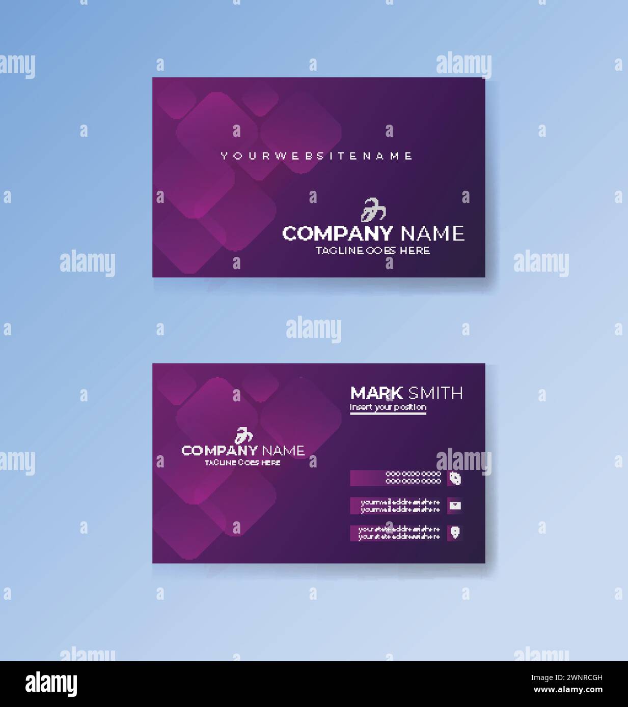 Fashion Business Card Design template  and Beauty Visiting Card Design Template. Stock Vector