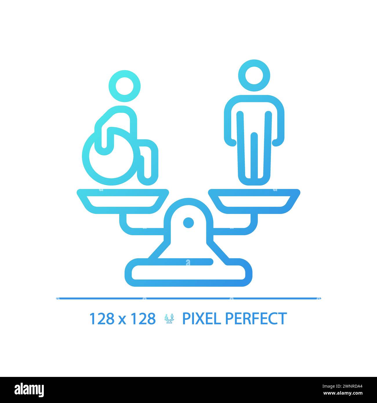 Equality and diversity gradient linear vector icon Stock Vector