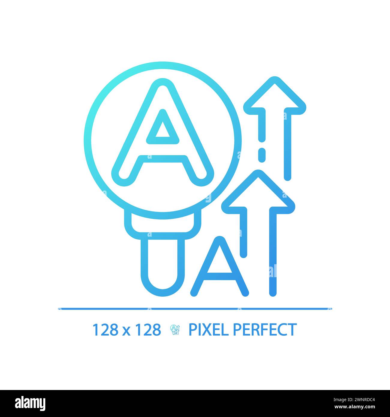 Large print for visually impaired gradient linear vector icon Stock Vector