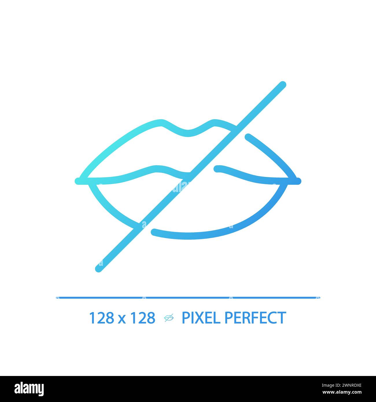 Speech loss gradient linear vector icon Stock Vector