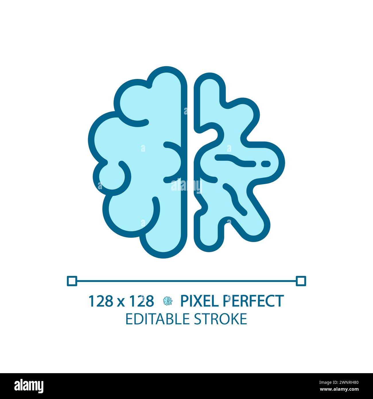 Alzheimer brain light blue icon Stock Vector Image & Art - Alamy
