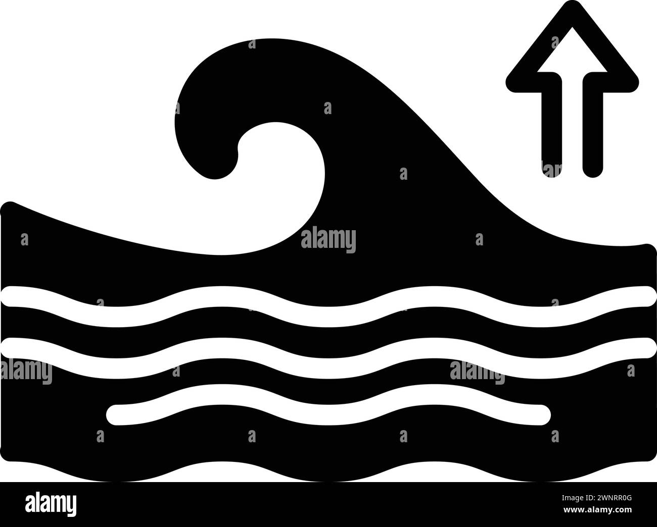 Icon for tide,flood Stock Vector