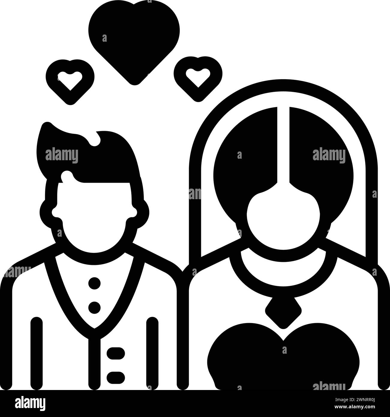 Icon for wedding,splice Stock Vector