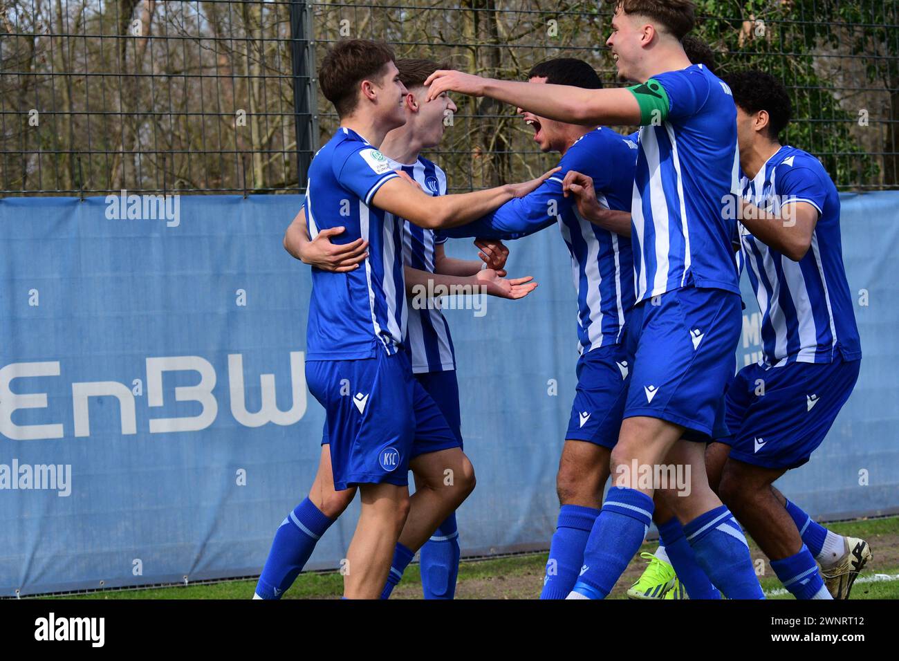 KSC A-JUnioren gewinnen gegen den 1. FC Kaiserslautern Karlsruher SC Stock Photo
