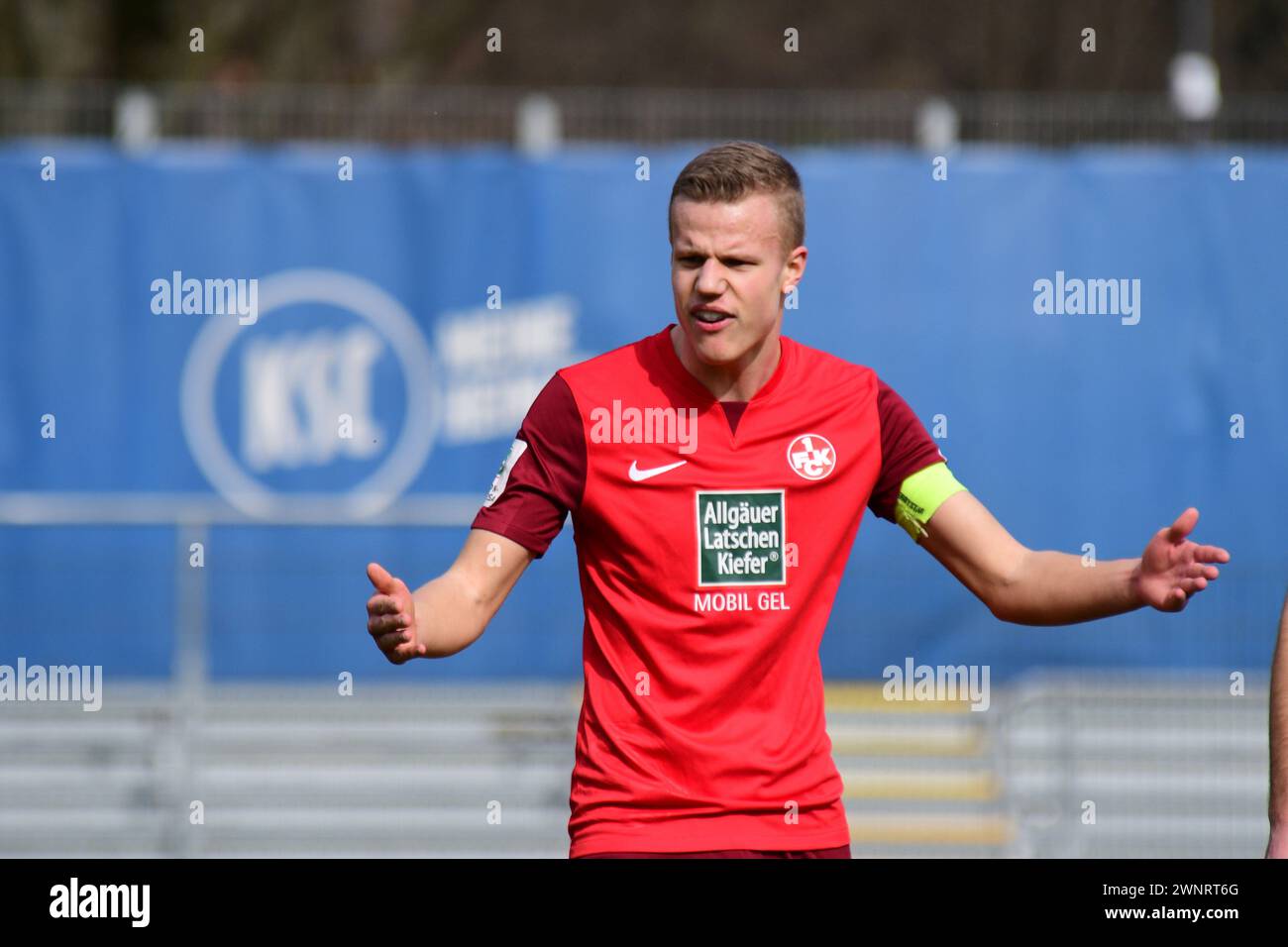 KSC A-JUnioren gewinnen gegen den 1. FC Kaiserslautern Karlsruher SC Stock Photo