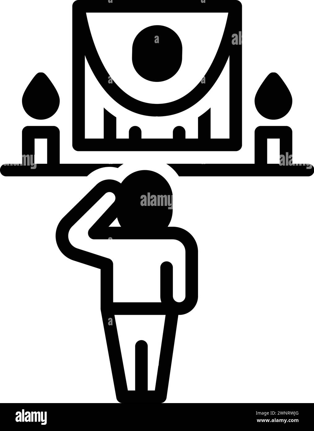 Icon for tribute,homage Stock Vector