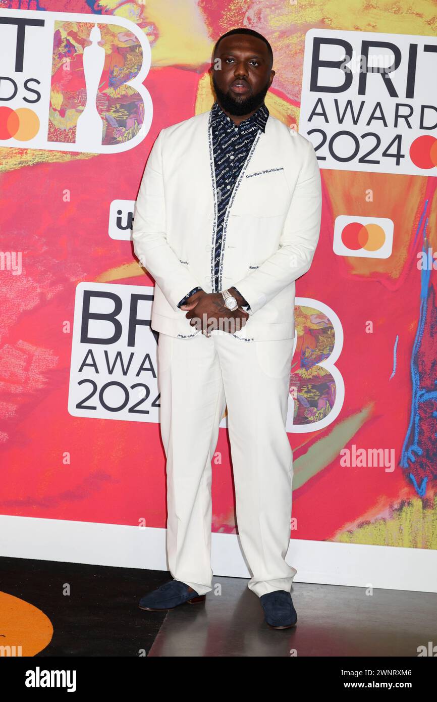 London, UK. 02nd Mar, 2024. Headie One attends the BRIT Awards 2024 at the O2 London in Greenwich, London. (Photo by Cat Morley/SOPA Images/Sipa USA) Credit: Sipa USA/Alamy Live News Stock Photo