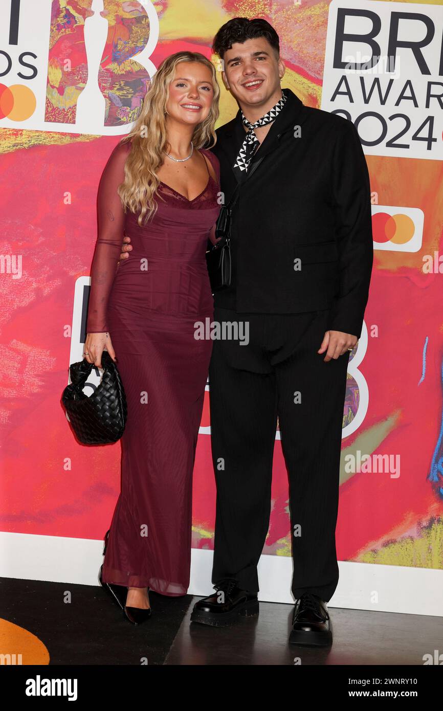 London, UK. 02nd Mar, 2024. Anna Maynard and Harry Clark attend the BRIT Awards 2024 at the O2 London in Greenwich, London. (Photo by Cat Morley/SOPA Images/Sipa USA) Credit: Sipa USA/Alamy Live News Stock Photo