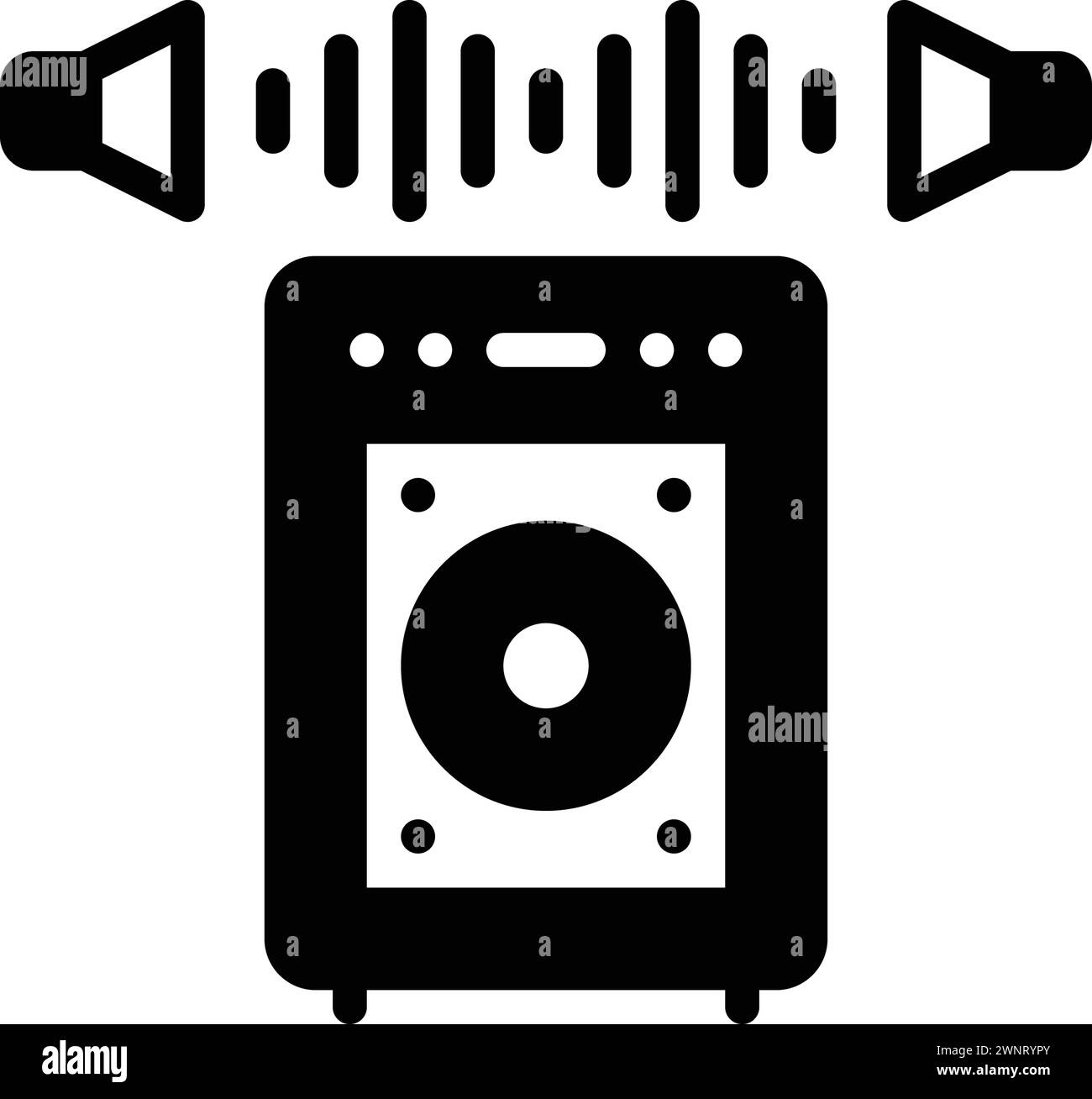 Icon for bass,sound Stock Vector