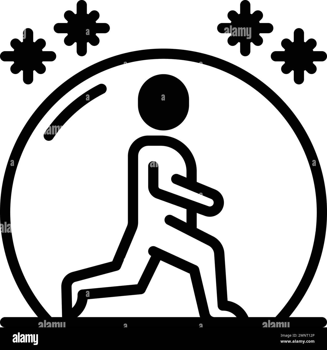 Icon for walk,immune Stock Vector