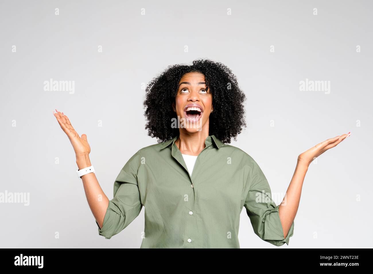 Delight pose hi-res stock photography and images - Alamy