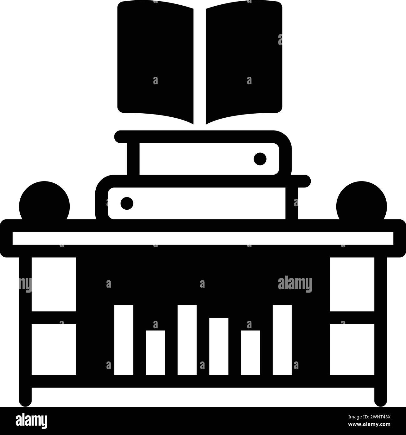 Icon for bibliography,library Stock Vector