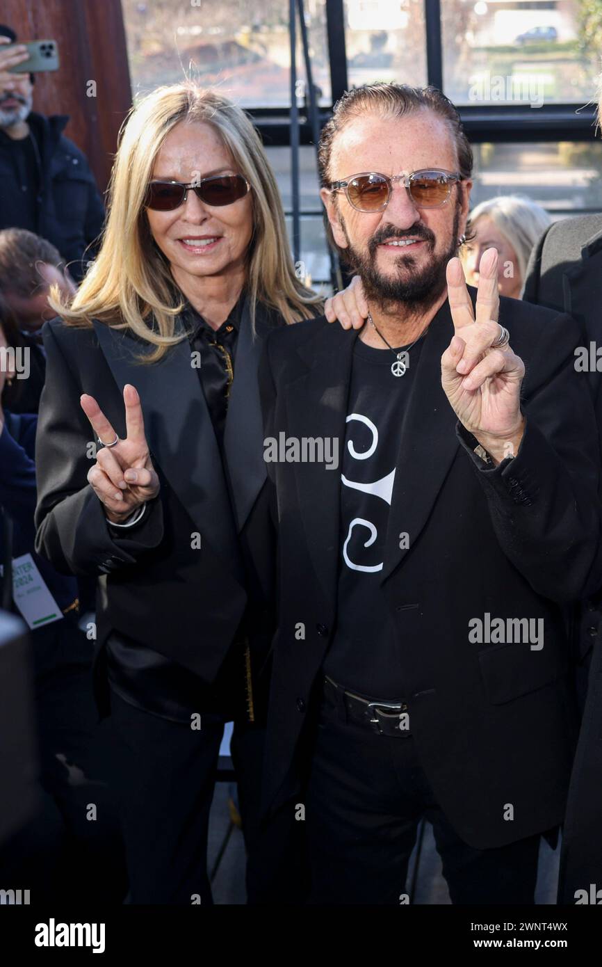 Barbara Bach, left, and Ringo Starr attend the Stella McCartney Fall