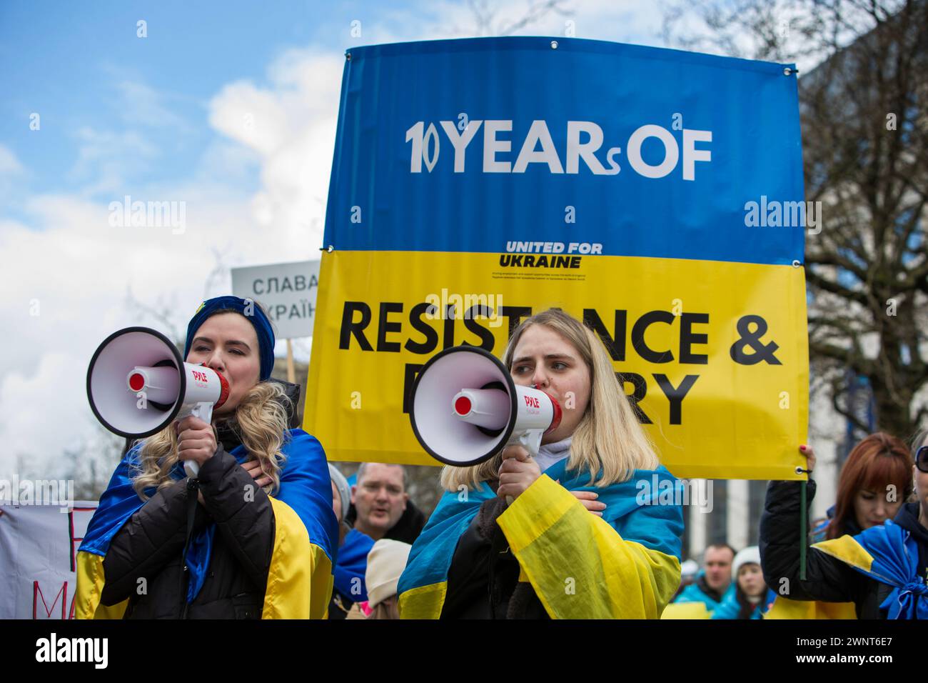 Members of the Ukrainian community came together to mark the second ...