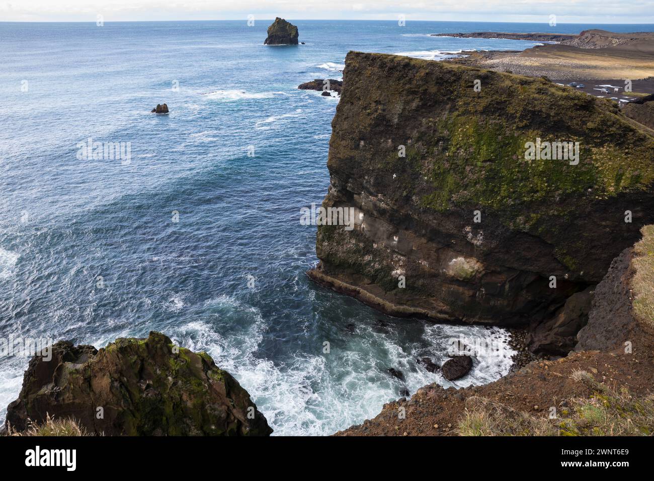 Küste, Felsküste, Steilküste, Atlantischer Ozean, Eismeer, Halbinsel Reykjanes, Reykjanes-Halbinsel, Island, Iceland, coast, ocean Stock Photo