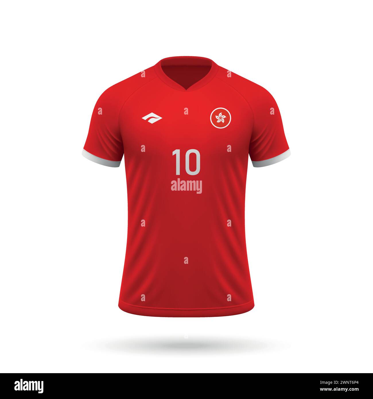 3d realistic soccer jersey Hong Kong national team, shirt template for