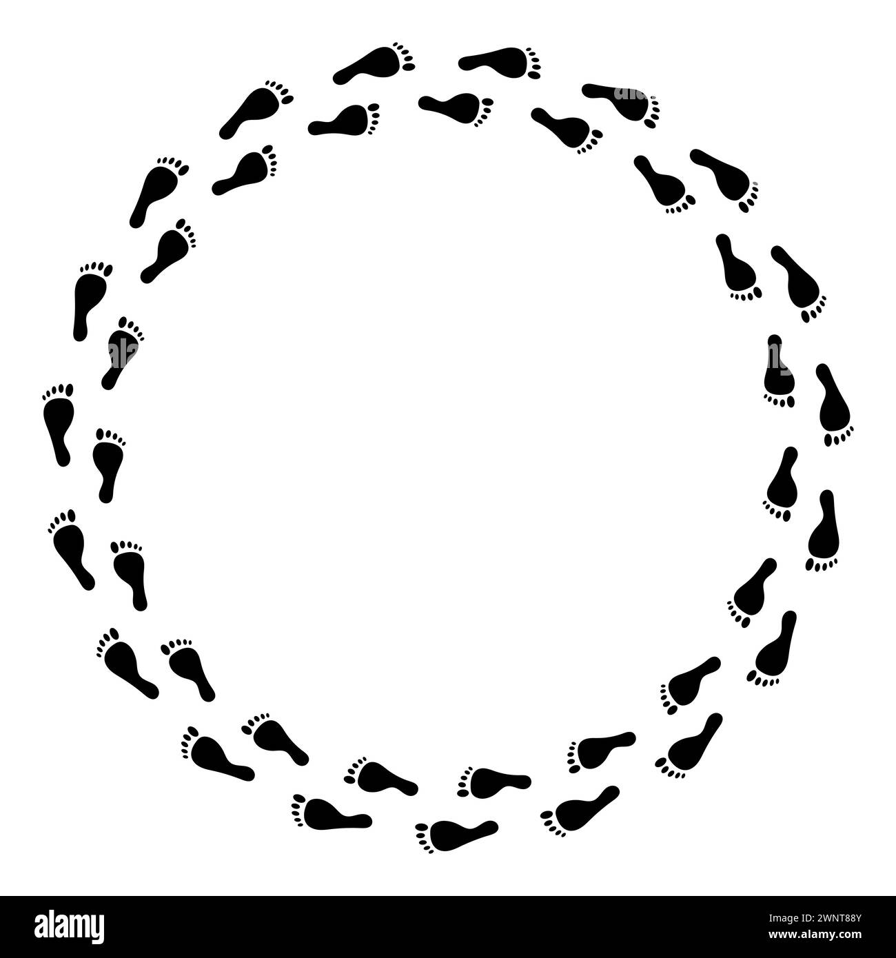 footprint shoe circle shape. Vector illustration. stock image. EPS 10 Stock Vector Image & Art ...
