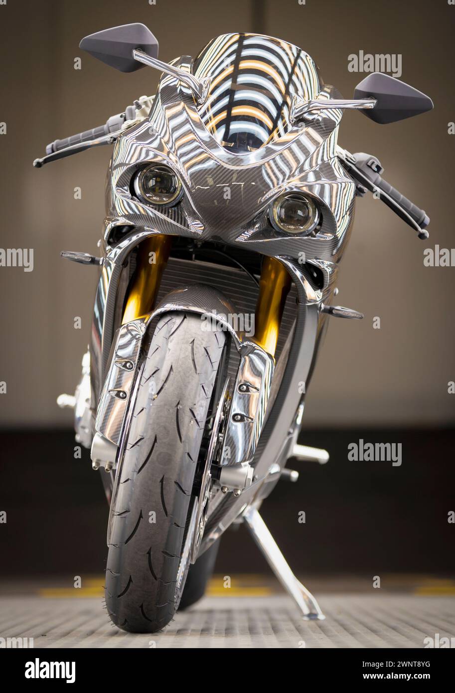 Norton Motorcycles, now owned by TVS Motor Company, opens new factory in Birmingham two years after previous company went into liquidation. Stock Photo
