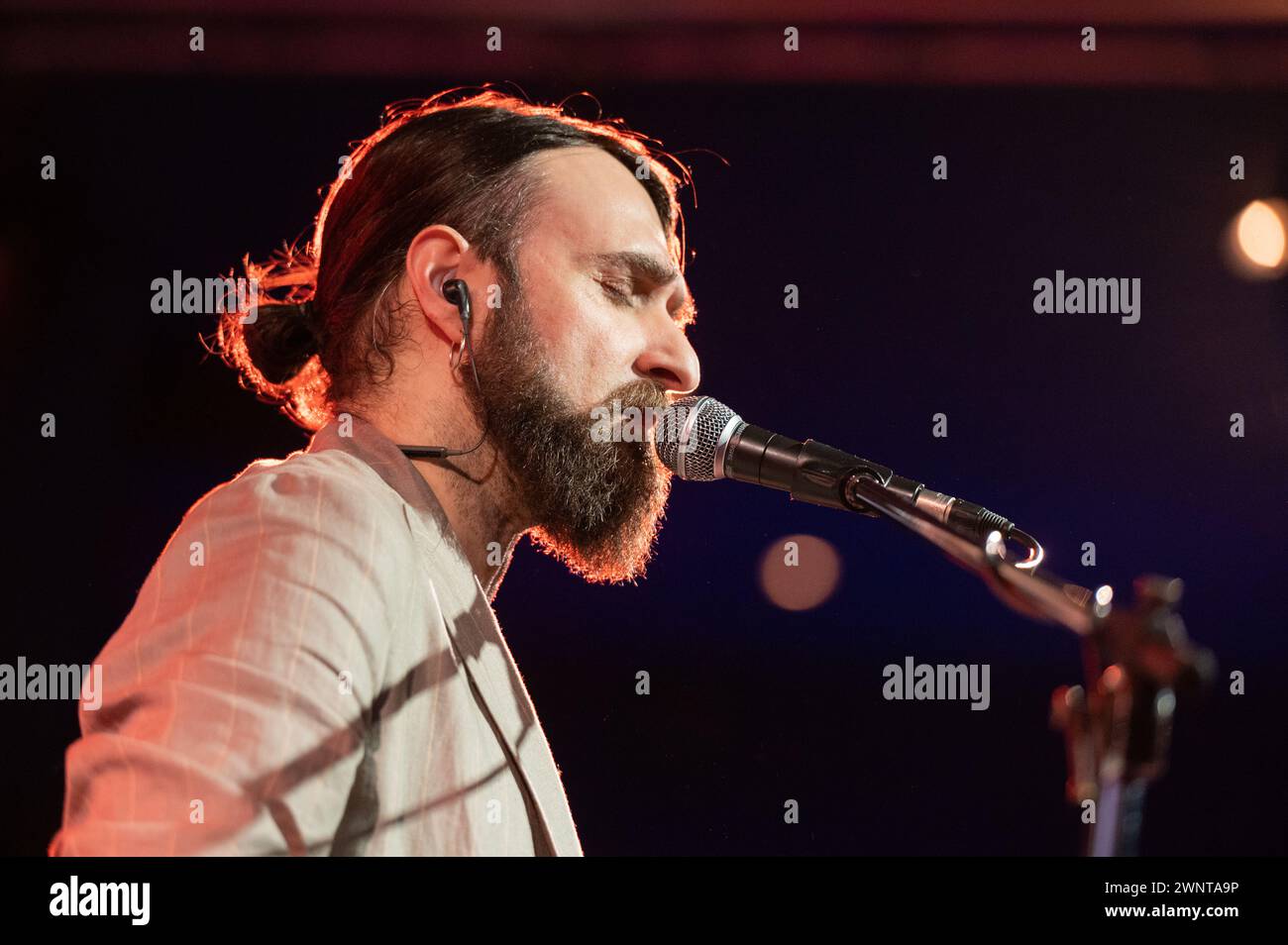 March 03, 2024: 'Filippo Graziani canta Ivan' al Blue Note a Milano, Italia Stock Photo