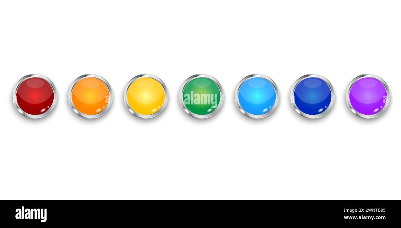 Glossy web buttons. Vector illustration. EPS 10. stock image. Stock Vector