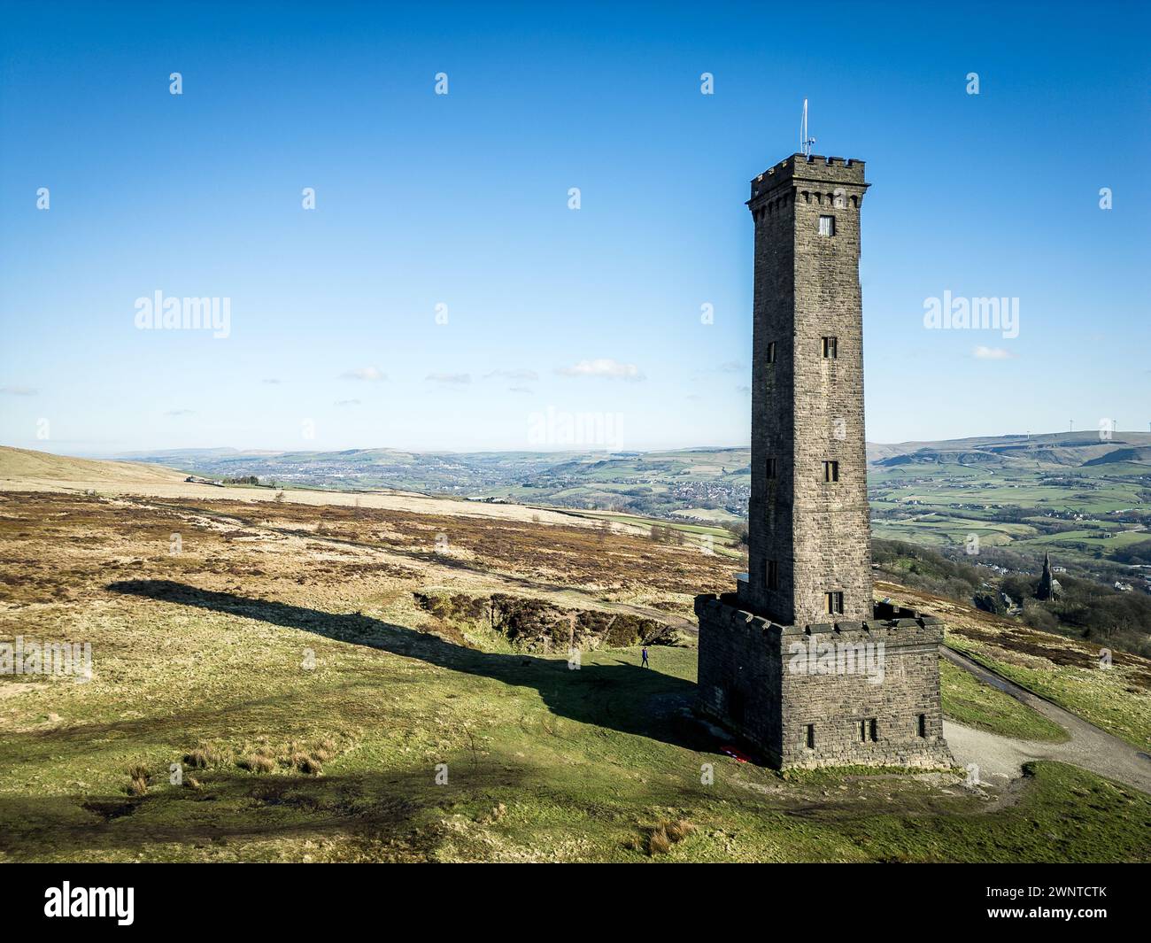 Bury, England, UK, Monday March 04, 2024. Walkers take in the sunshine ...