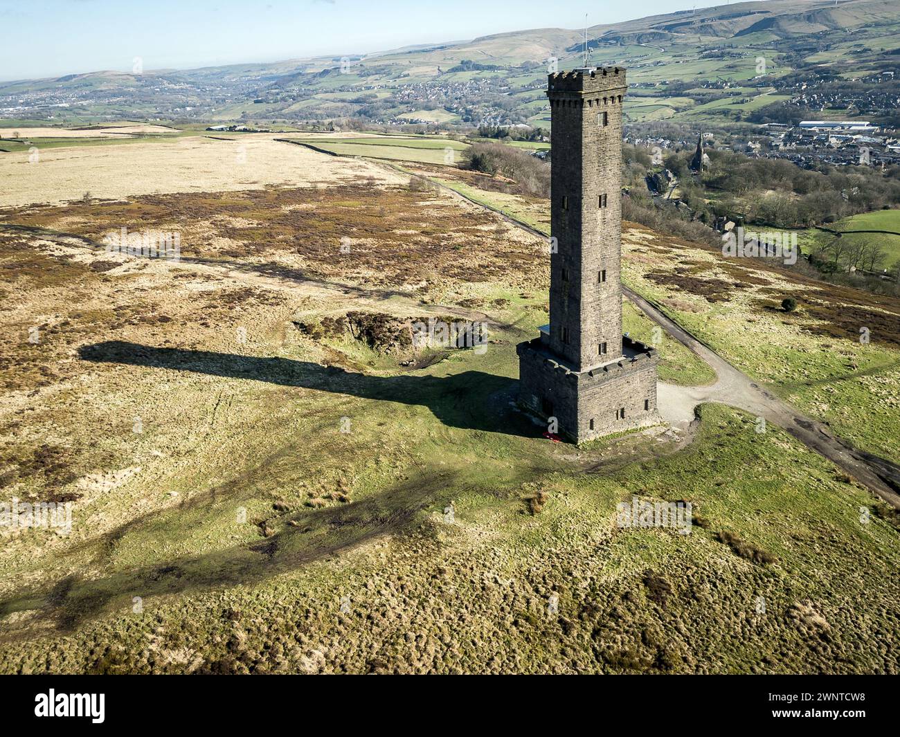 Bury, England, UK, Monday March 04, 2024. Walkers take in the sunshine ...