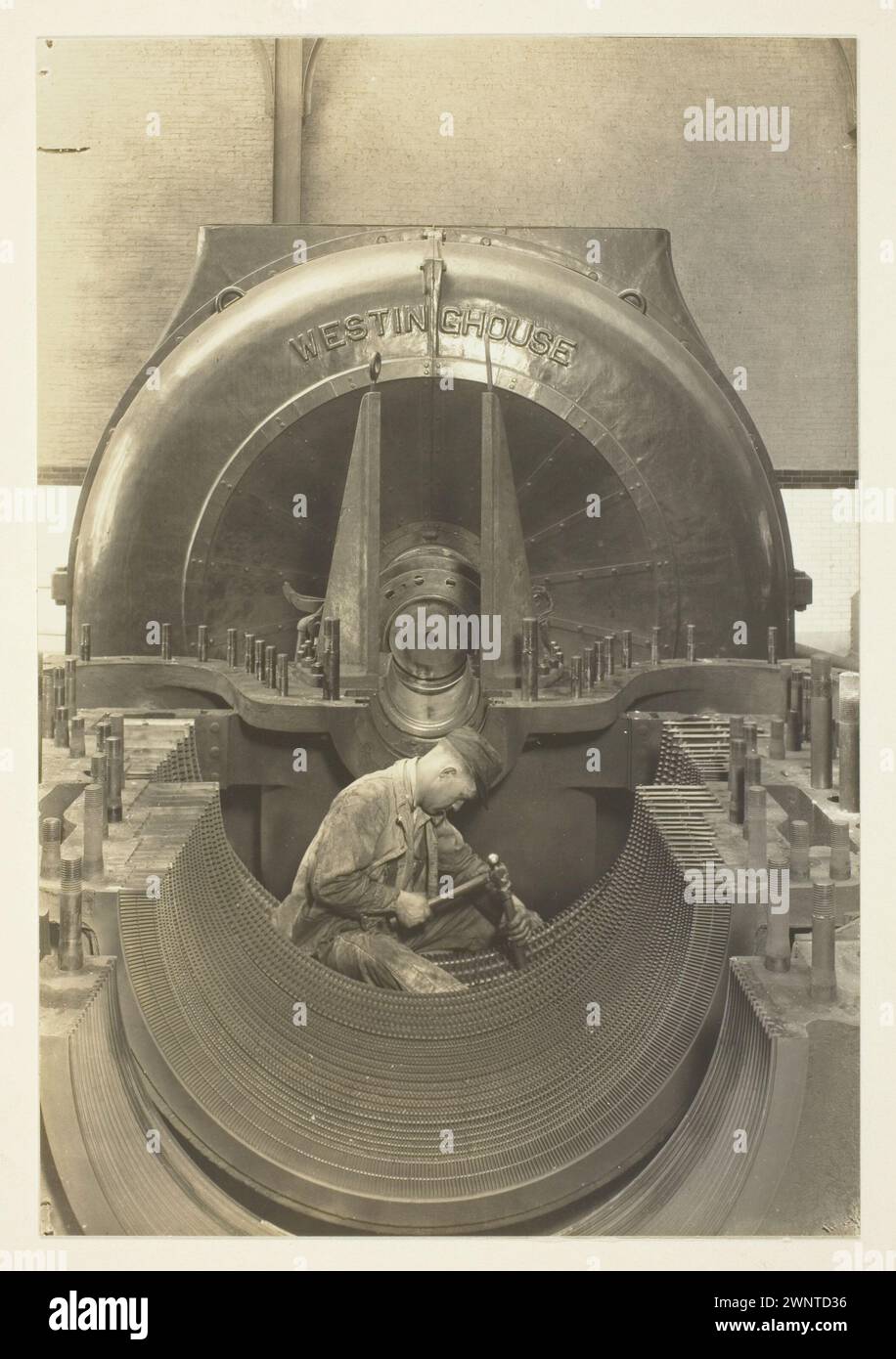 The Turbine, Power-House, New York City 1920  Artist: Lewis Wickes Hine American, 1874–1940 Stock Photo