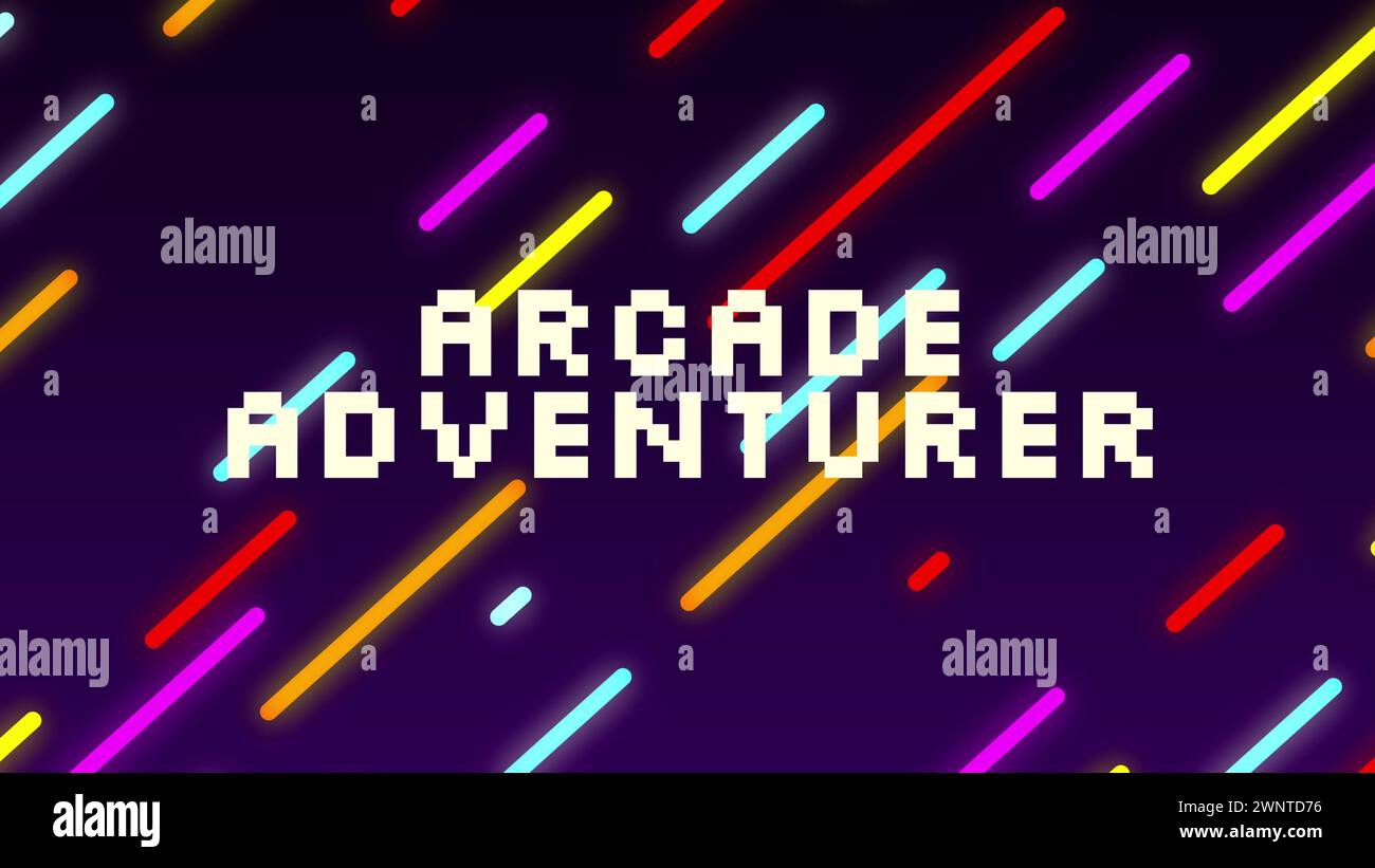 Vibrant Invitation For Retro Gaming Events Neon Lines And Bold Text