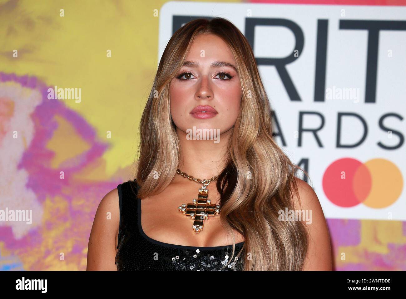 London, UK. 02nd Mar, 2024. Tate McRae attends the BRIT Awards 2024 at The O2 Arena in London